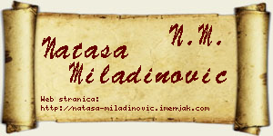 Nataša Miladinović vizit kartica